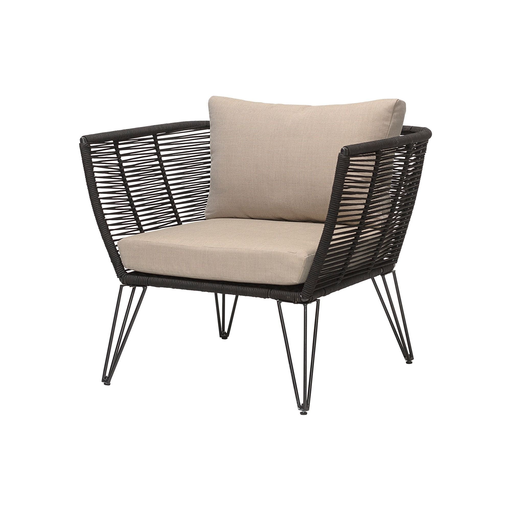 Bloomingville Mundo Loungestol, Svart, Metall