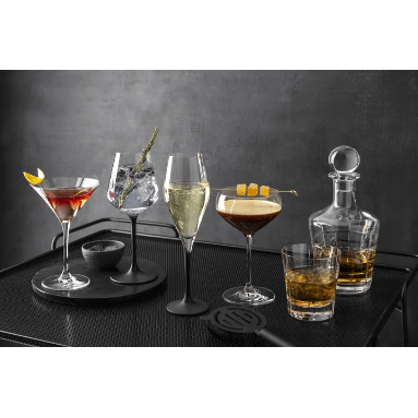 Villeroy & Boch Manufacture Rock Champagneglas 26 cl 4-pack Klar-Svart