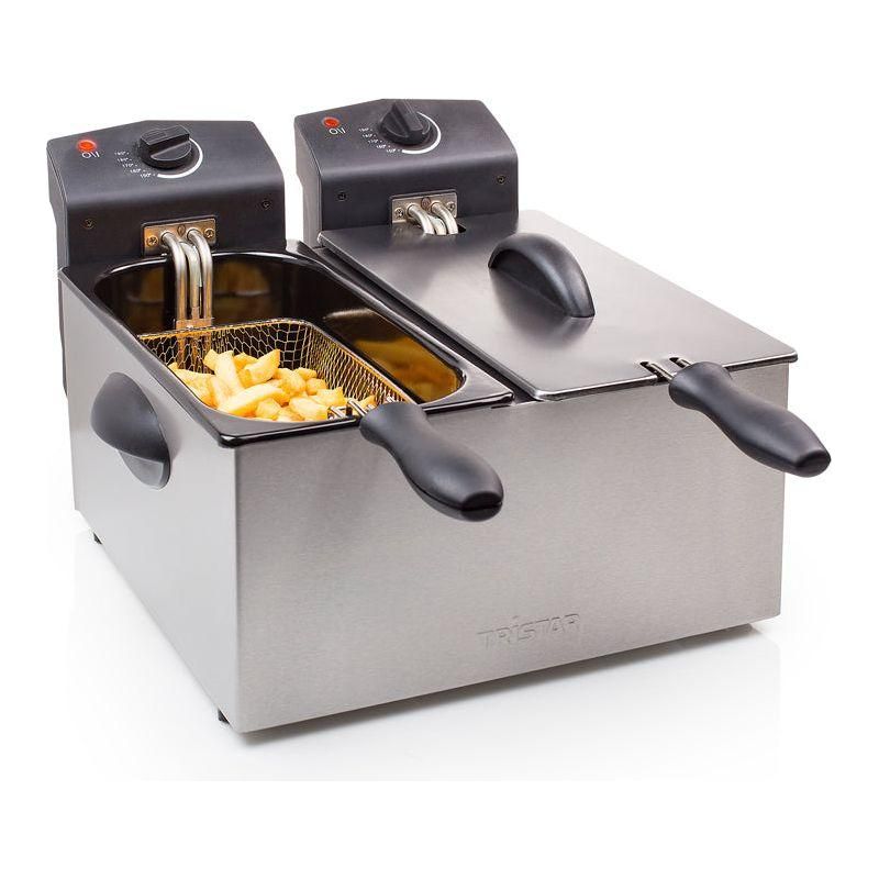 TristarFritös Dubbel 2x3L 2x1800W Rostfri
