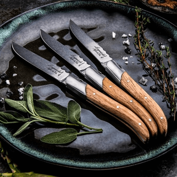 Laguiole Grillknivar Stonewash Ek 6-pack