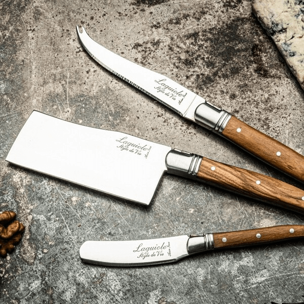 Laguiole Ostknivar Olive 3 delar