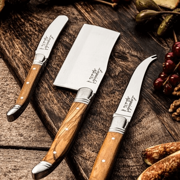 Laguiole Ostknivar Olive 3 delar