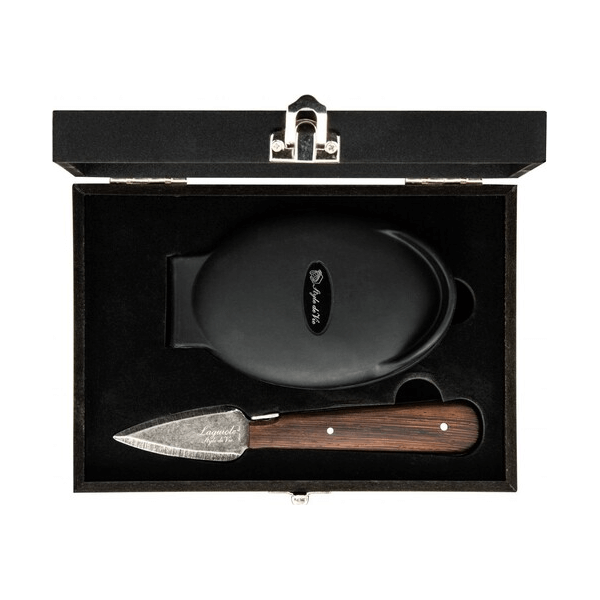 Laguiole Ostronkniv Wenge Svart Stonewash 2 delar