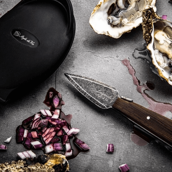 Laguiole Ostronkniv Wenge Svart Stonewash 2 delar