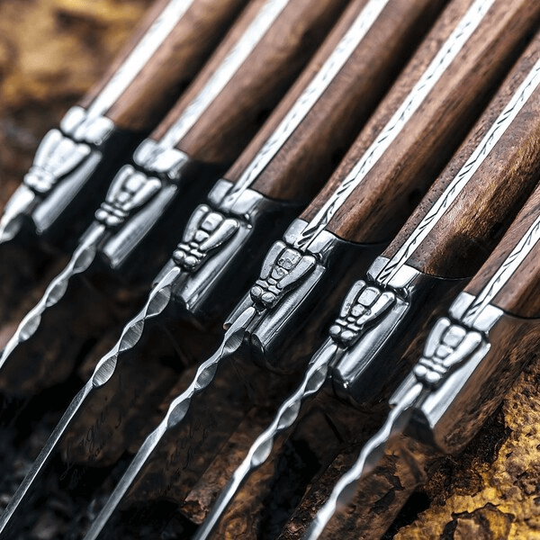 Laguiole Grillknivar Pakka Rose 6-pack