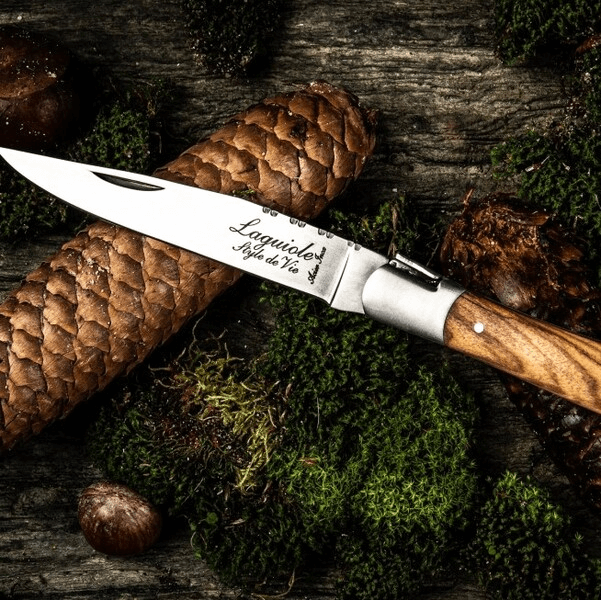 Laguiole Fickkniv Med Korkskruv Olive 8,5 cm
