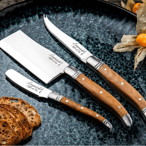 Laguiole Ostknivar Olive 3 delar
