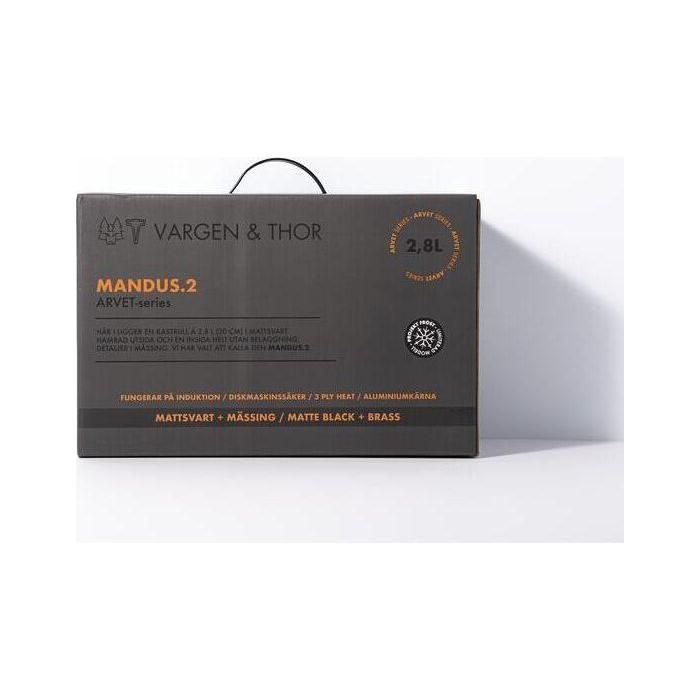 Vargen & Thor Arvet Mandus 2 Gryta 2,8 L svart