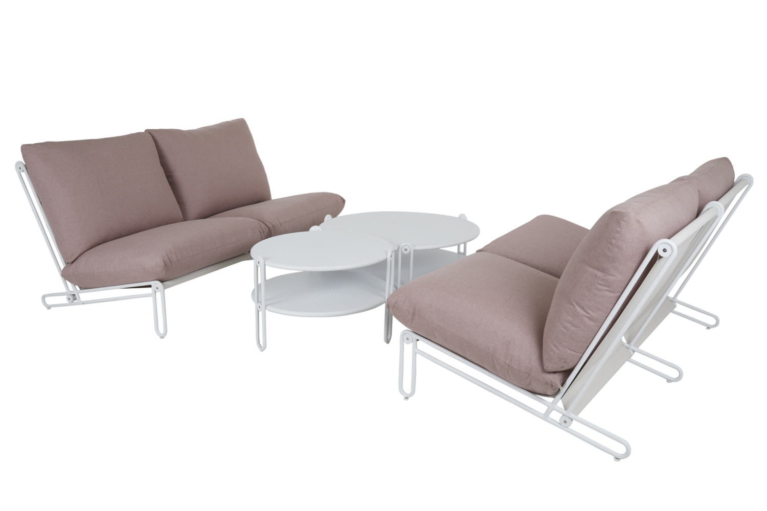 Brafab Blixt sittdel Vit/Dusty pink