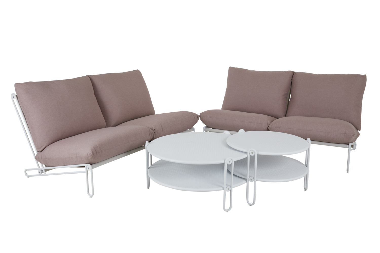 Brafab Blixt sittdel Vit/Dusty pink