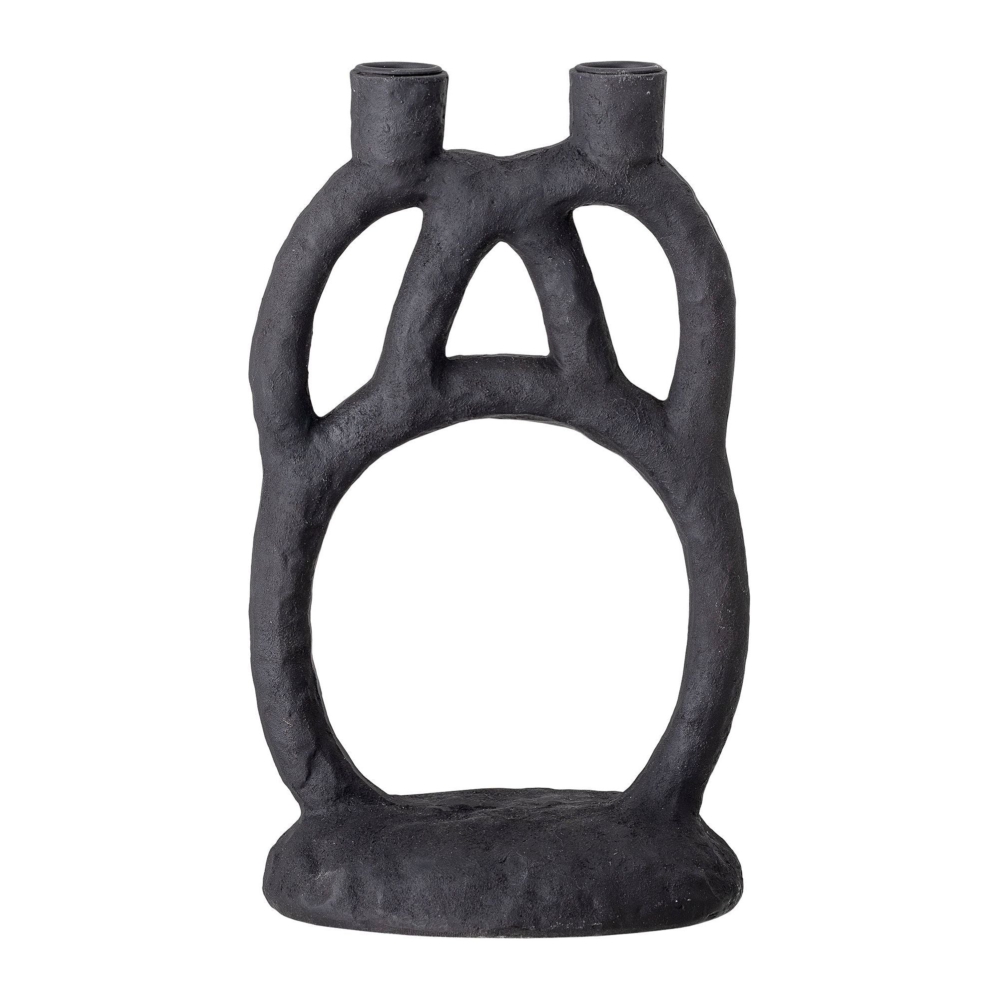 Bloomingville Ramina Ljusstake, Svart, Polyresin