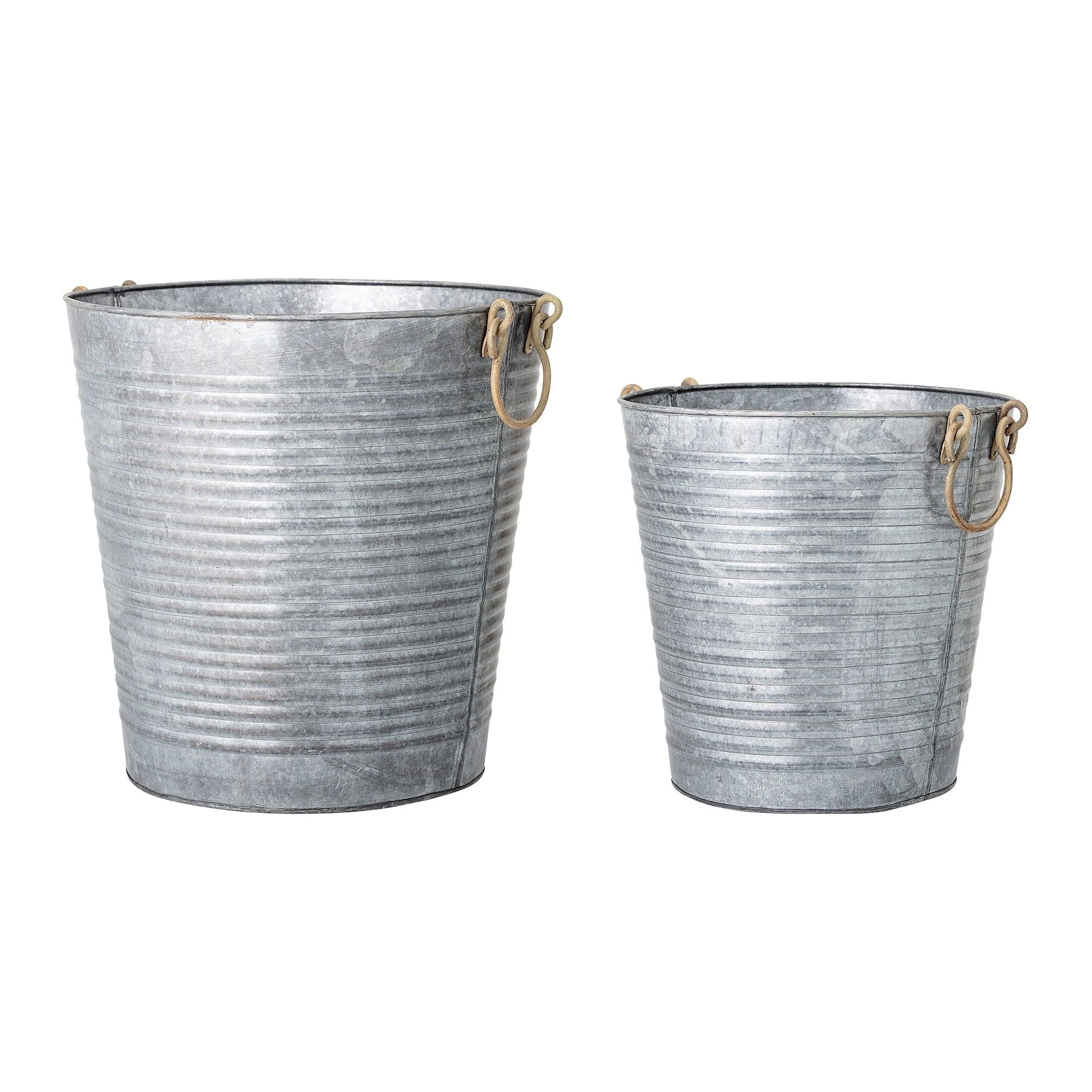 Bloomingville Evar Blomkruka, Grå, Galvaniserad järn