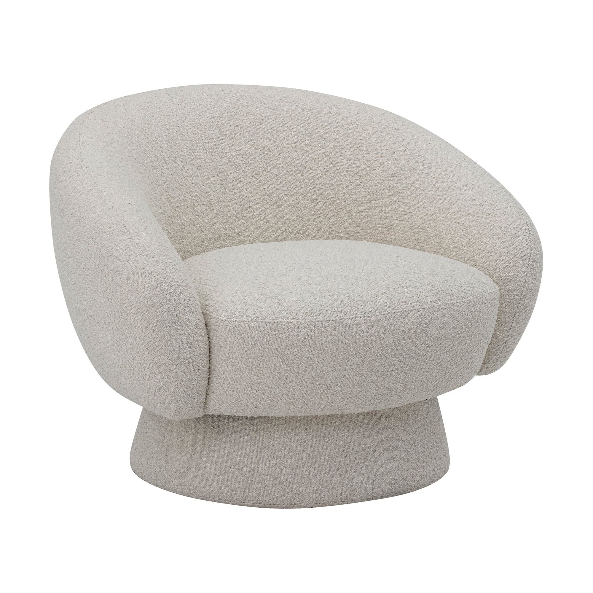 Bloomingville Ted Loungestol, Vit, Polyester