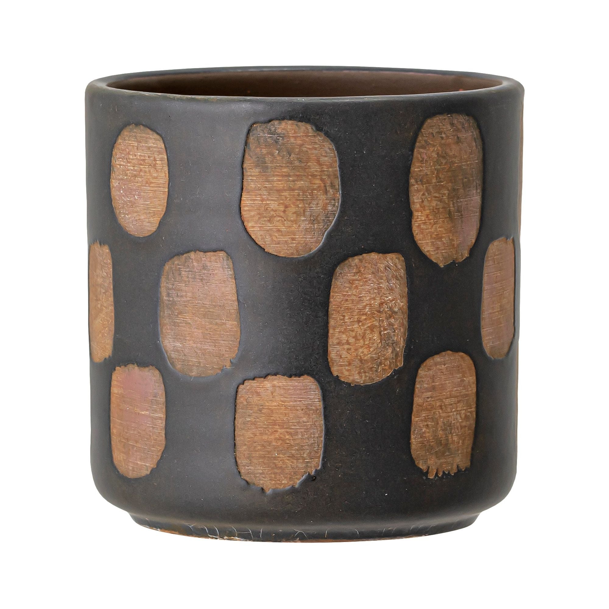 Bloomingville Avo Deco Blomkruka, Svart, Terrakotta