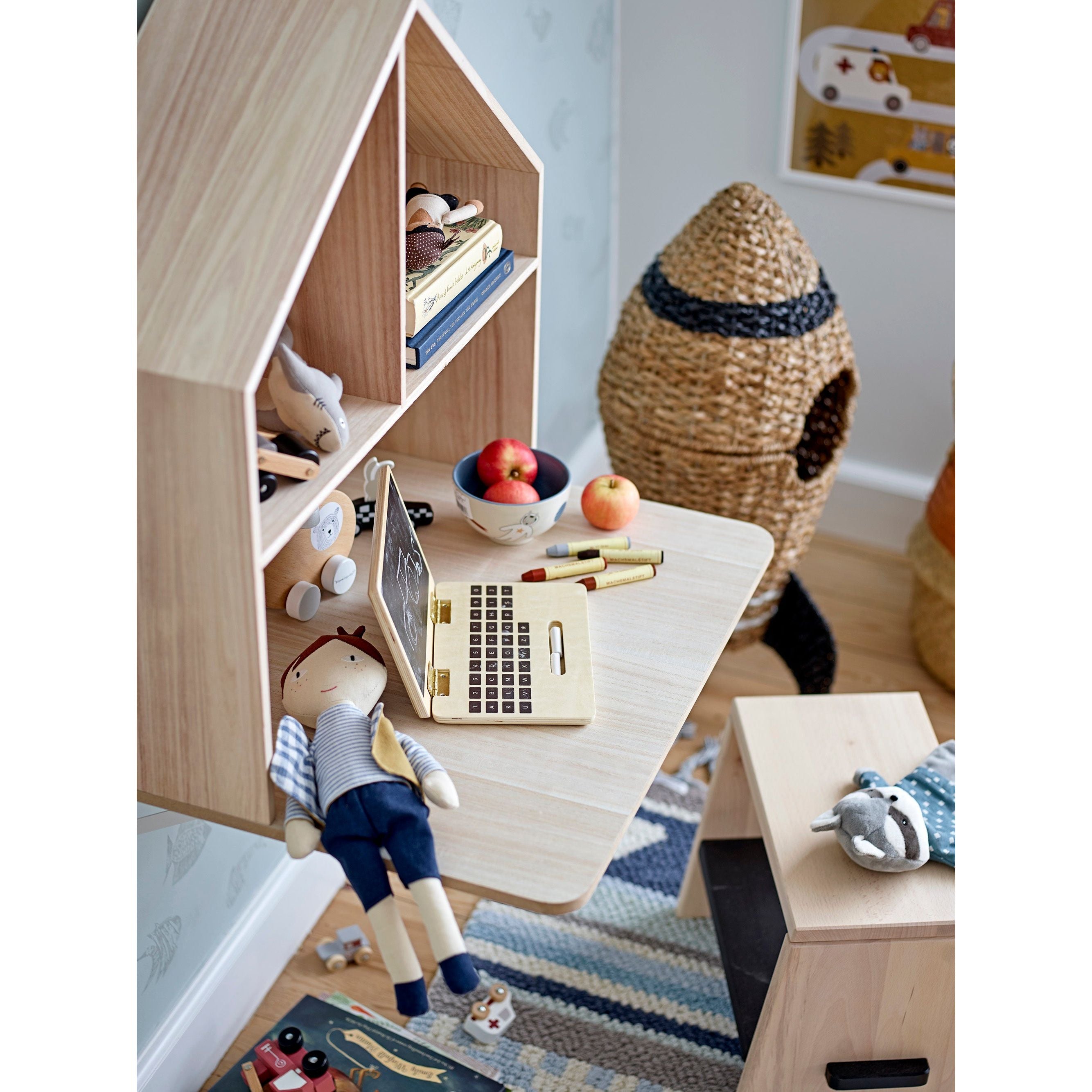 Bloomingville Mini Hilbert Docka, Blå, Linne