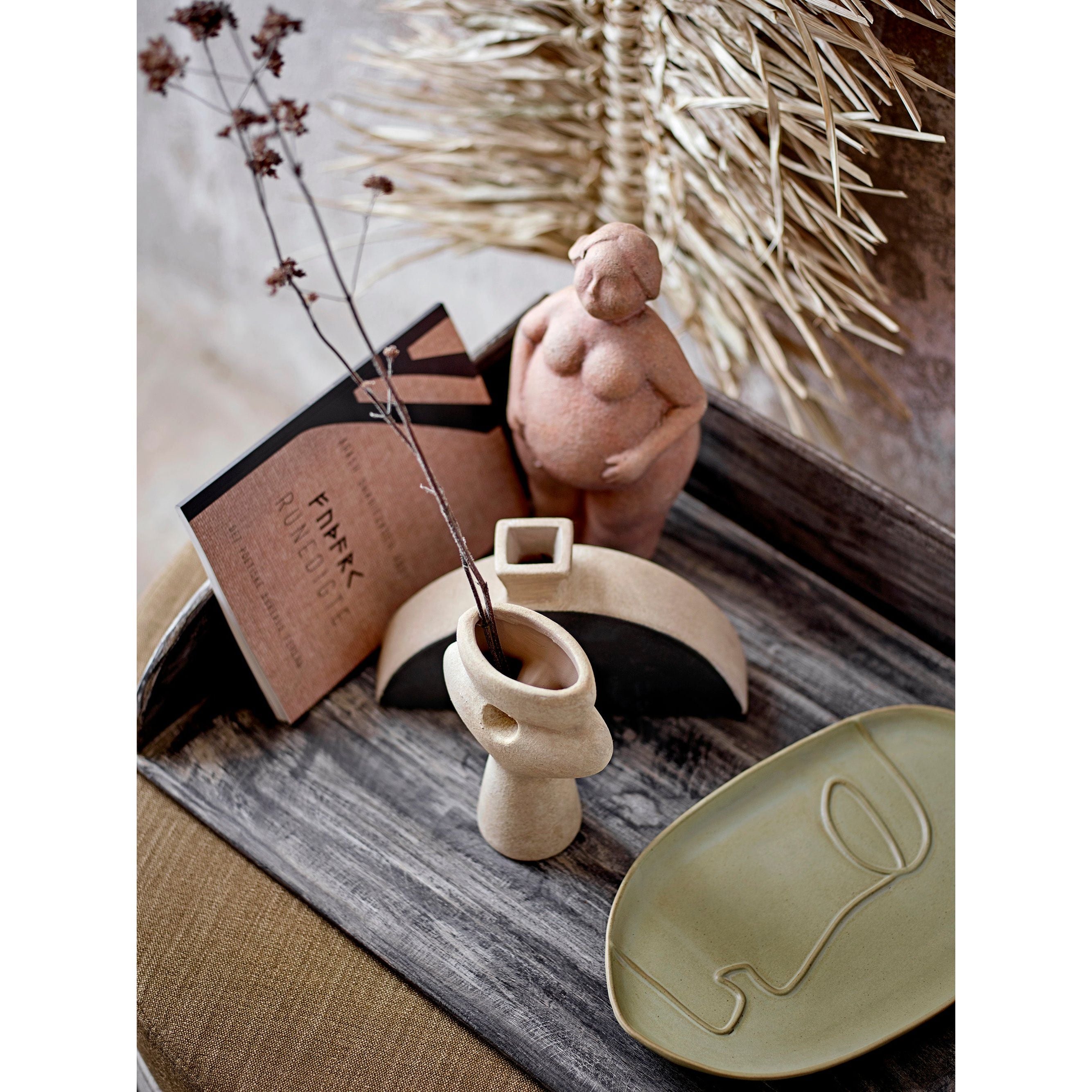 Bloomingville Ngan Bricka, Grön, Stengods