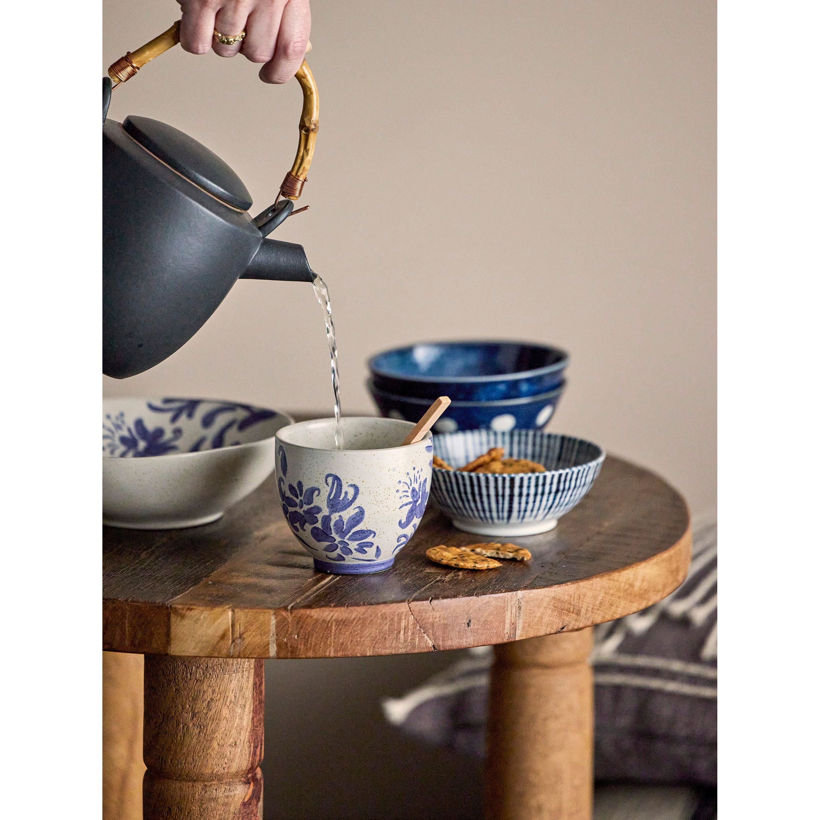 Creative Collection Camellia Skål, Blå, Porslin