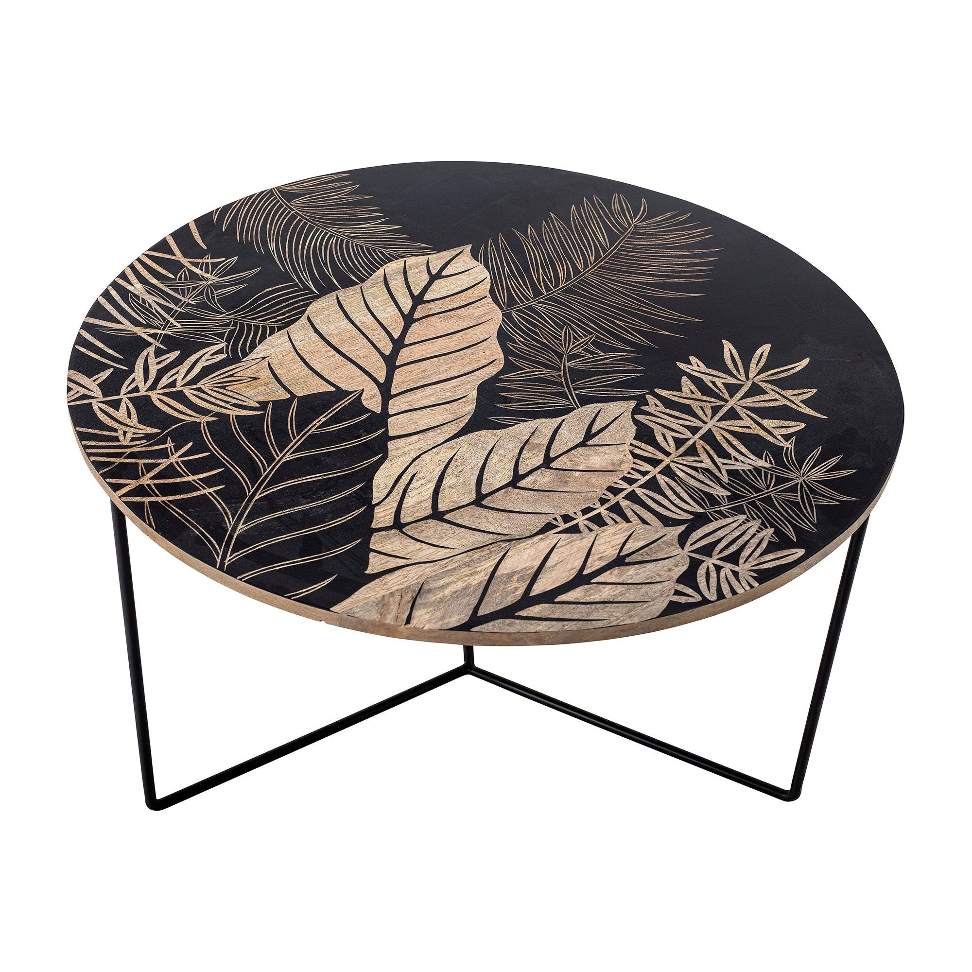 Creative Collection Lac Soffbord, Svart, Mango