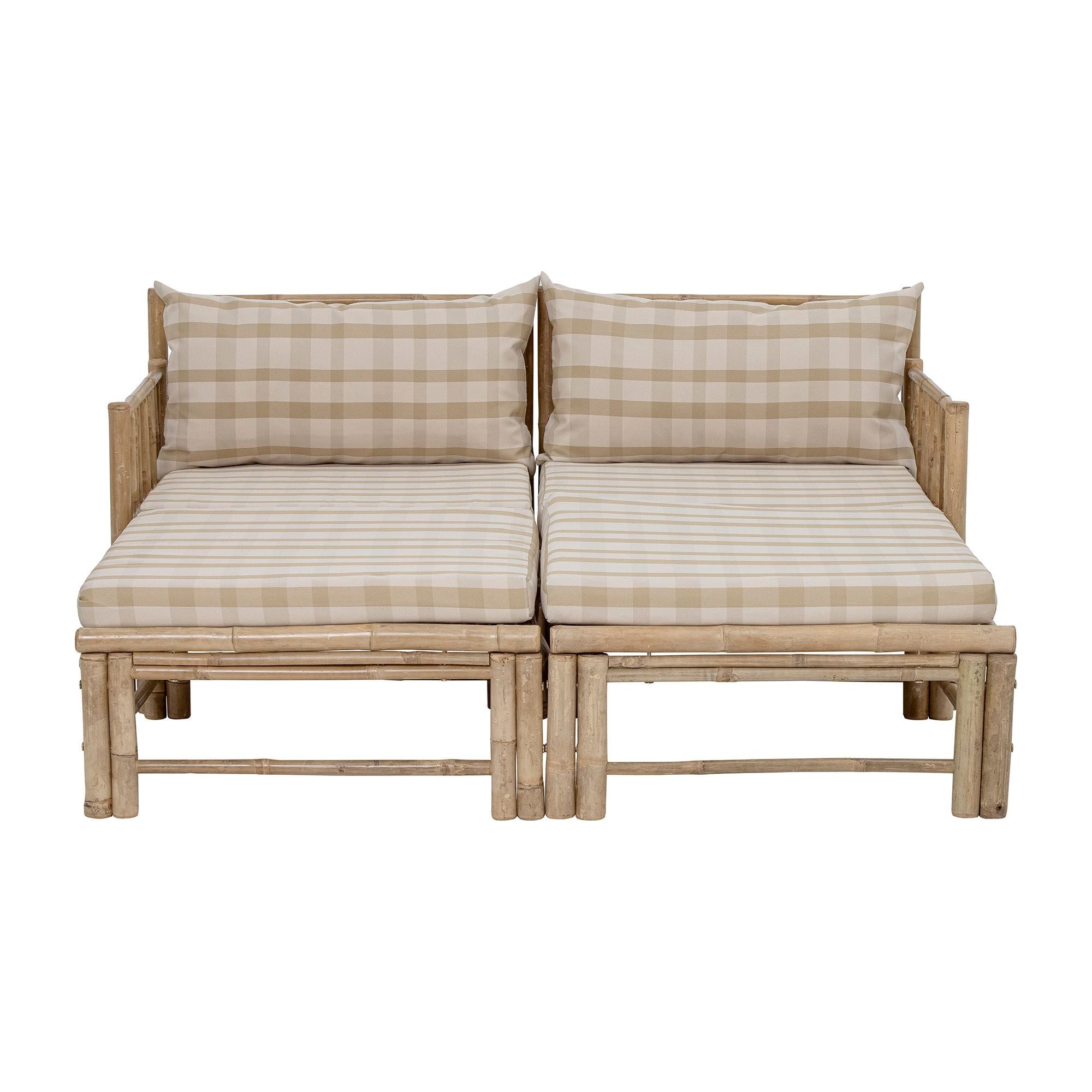 Bloomingville Korfu Modul Puff, Natur, Bambu