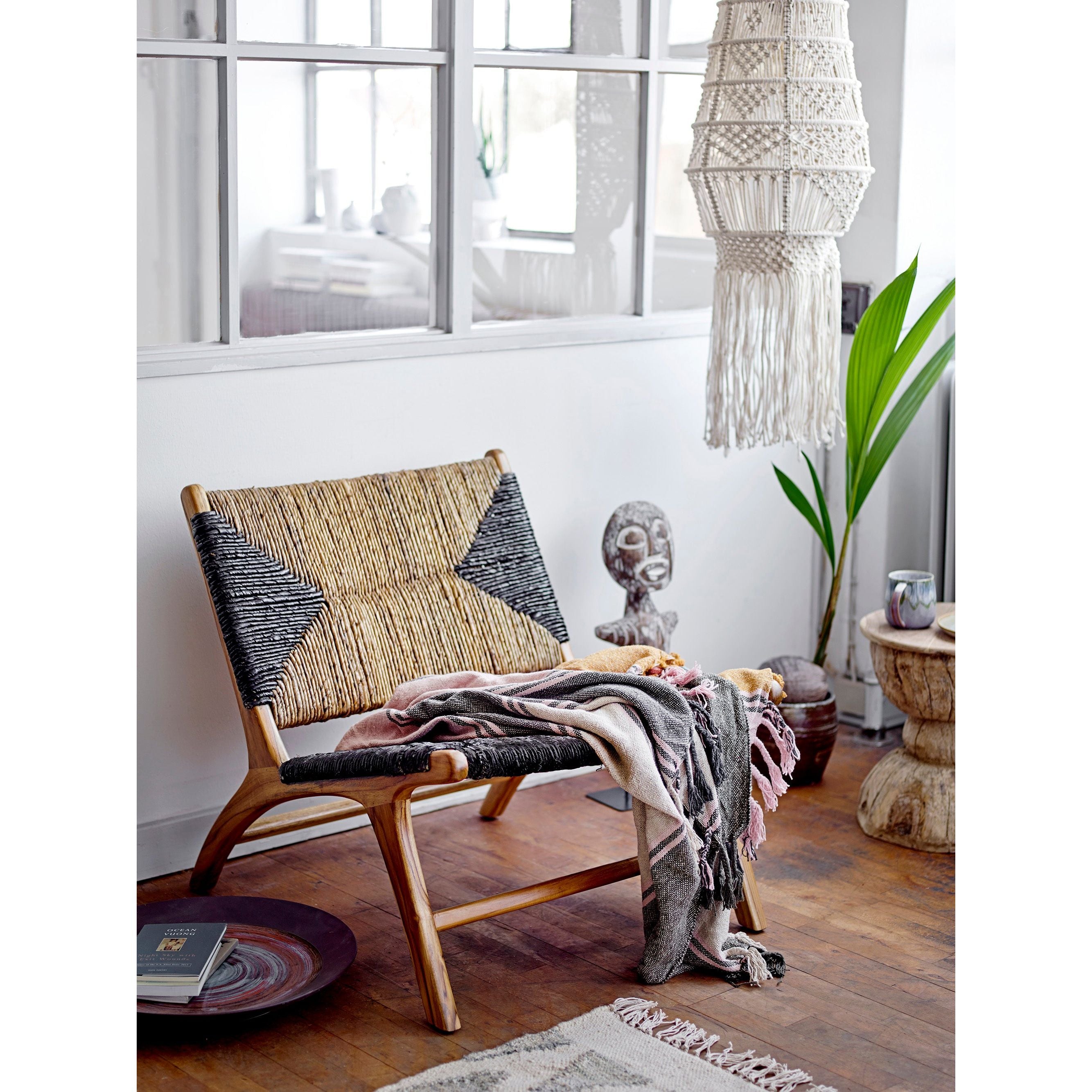 Creative Collection Grant Loungestol, Svart, Teak