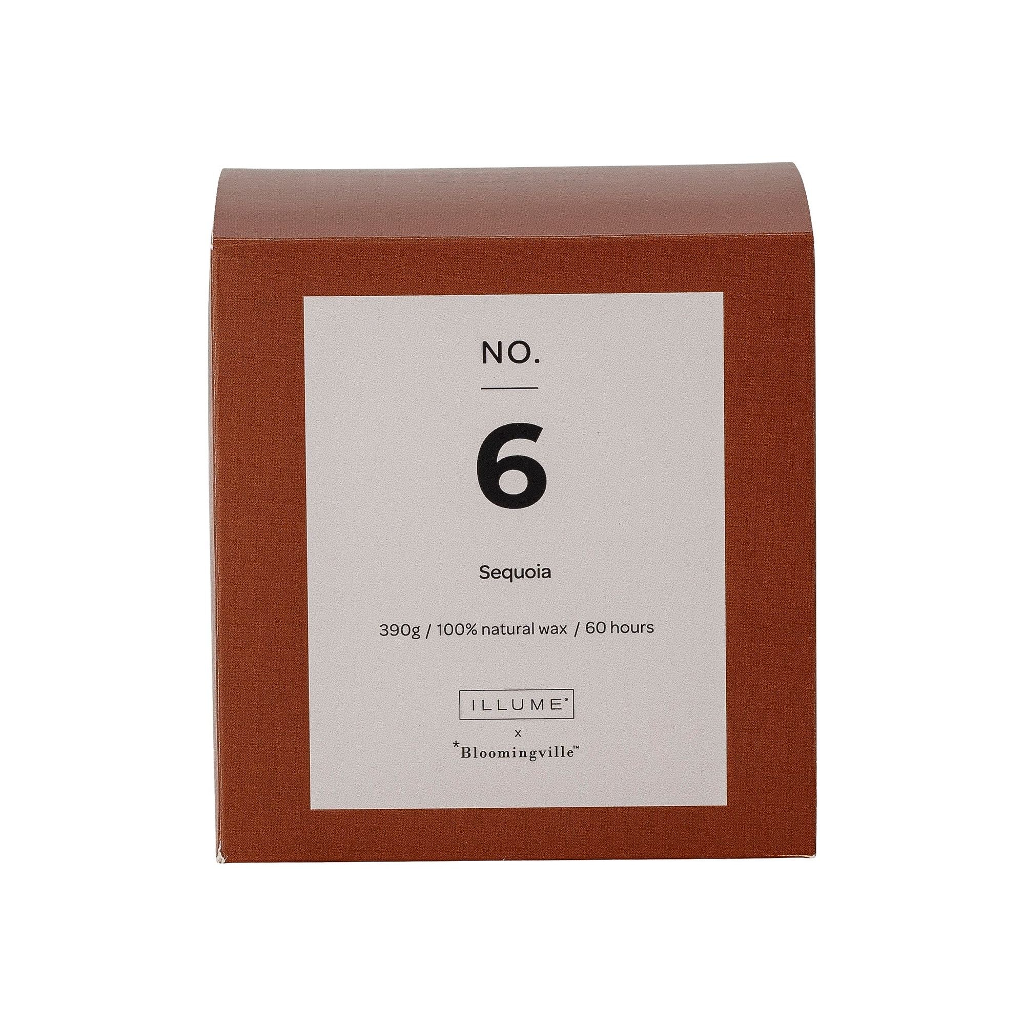 Illume X Bloomingville NO.6-Sequoia Doftljus, Brun, Vax