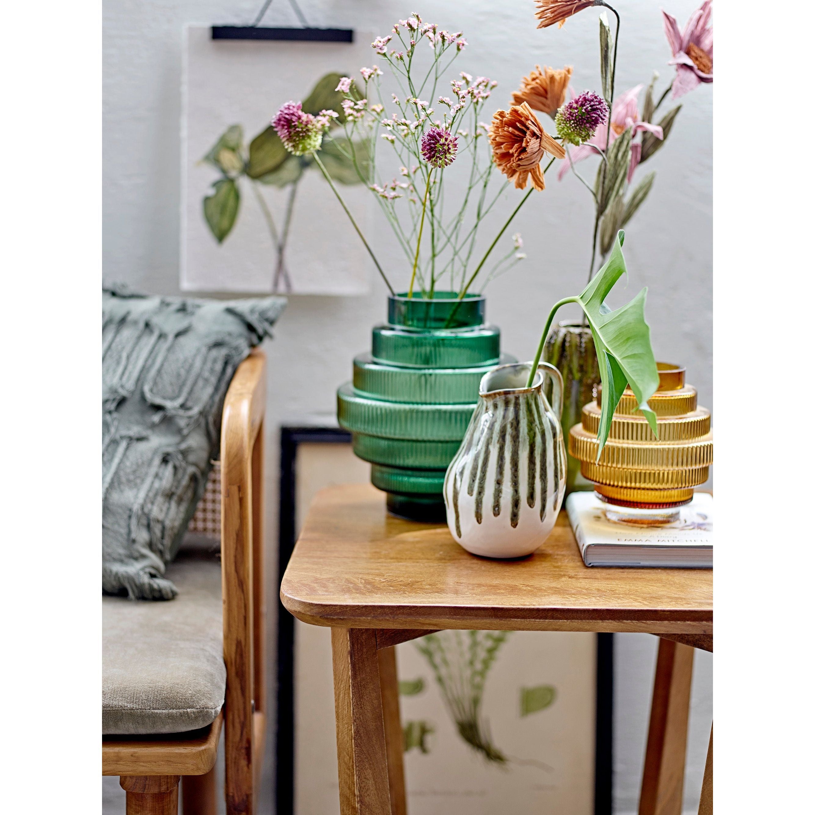 Creative Collection Link Deco Vas, Grön, Stengods