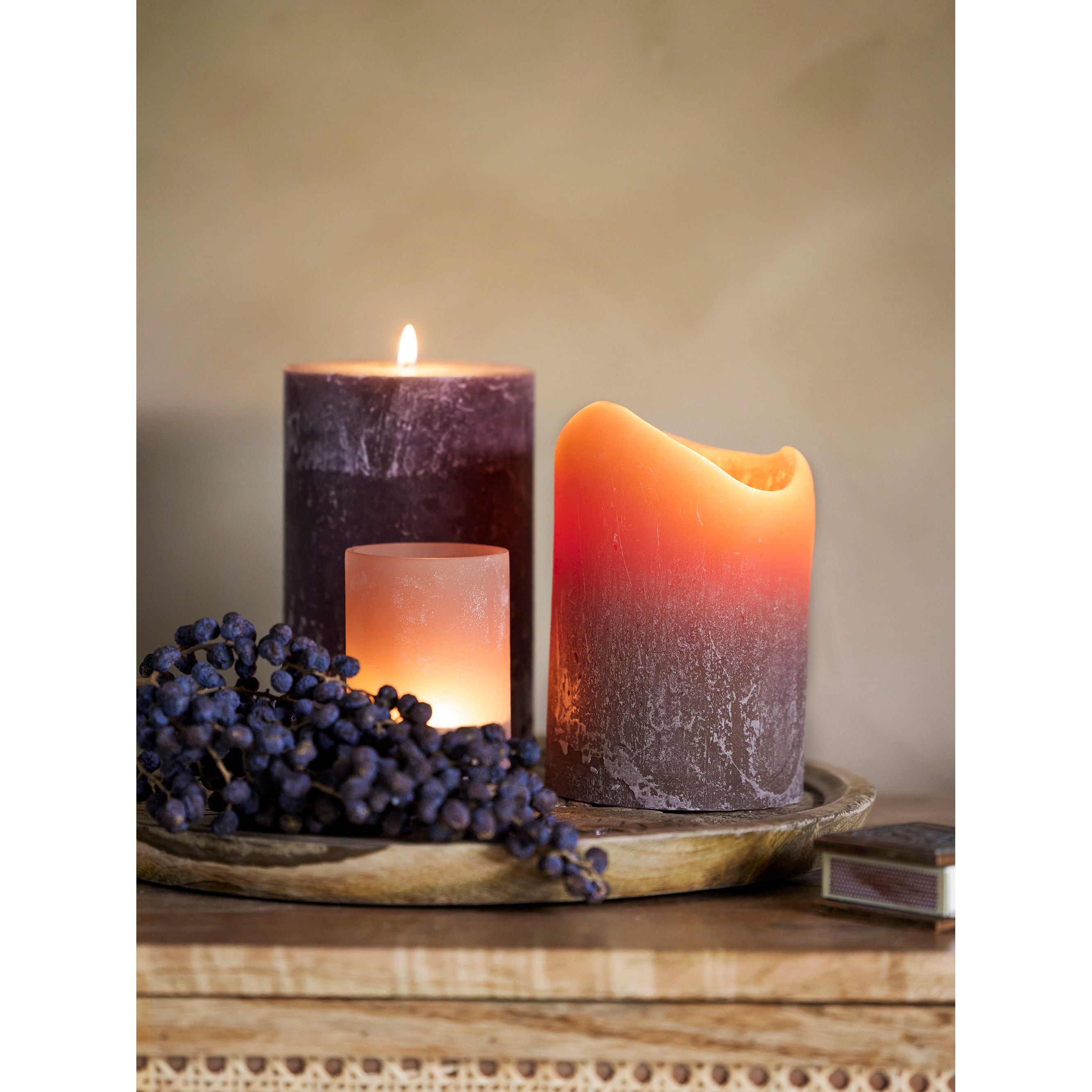 Bloomingville Rustic Ljus, Brun, Paraffin