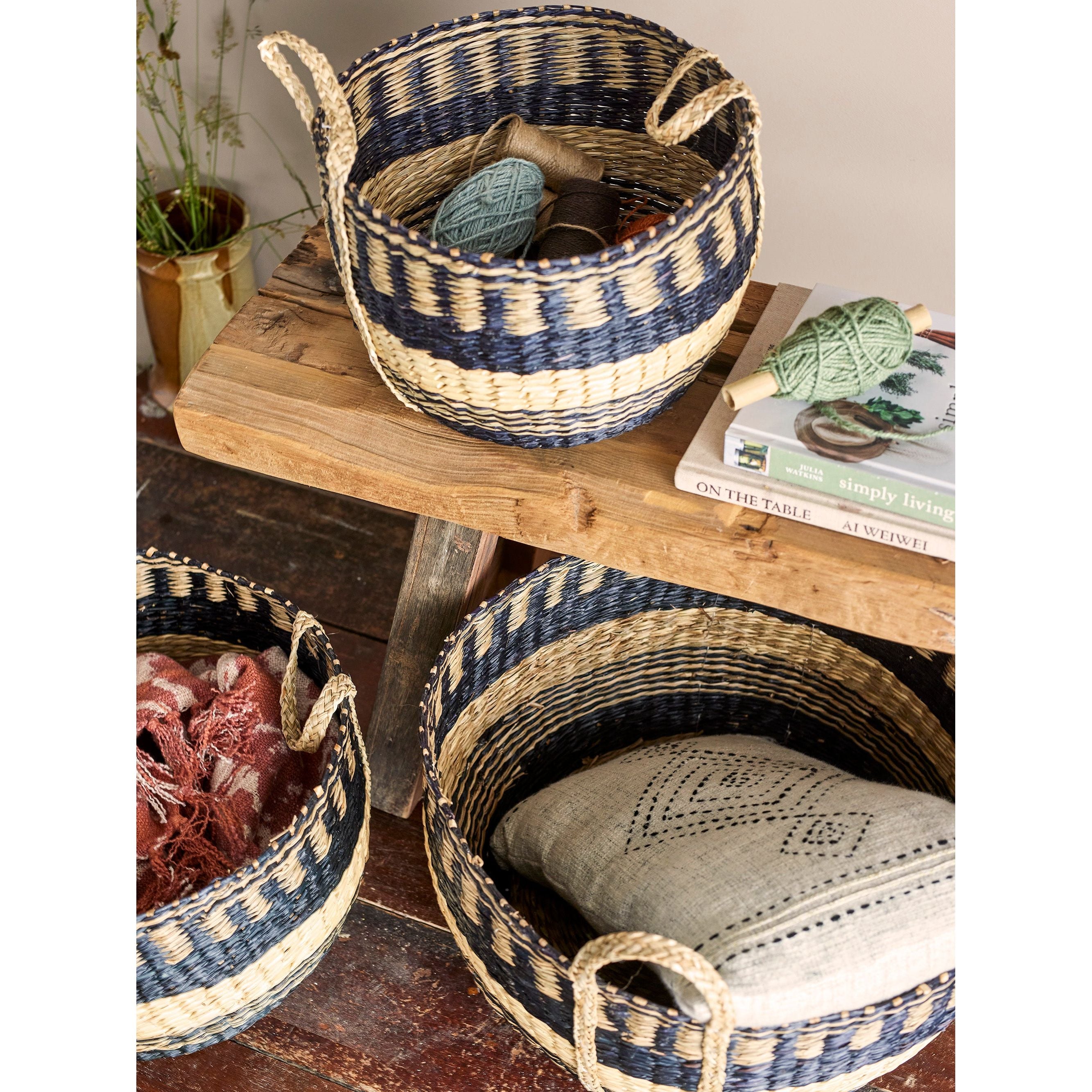 Creative Collection Sania Korg, Svart, Sjögräs