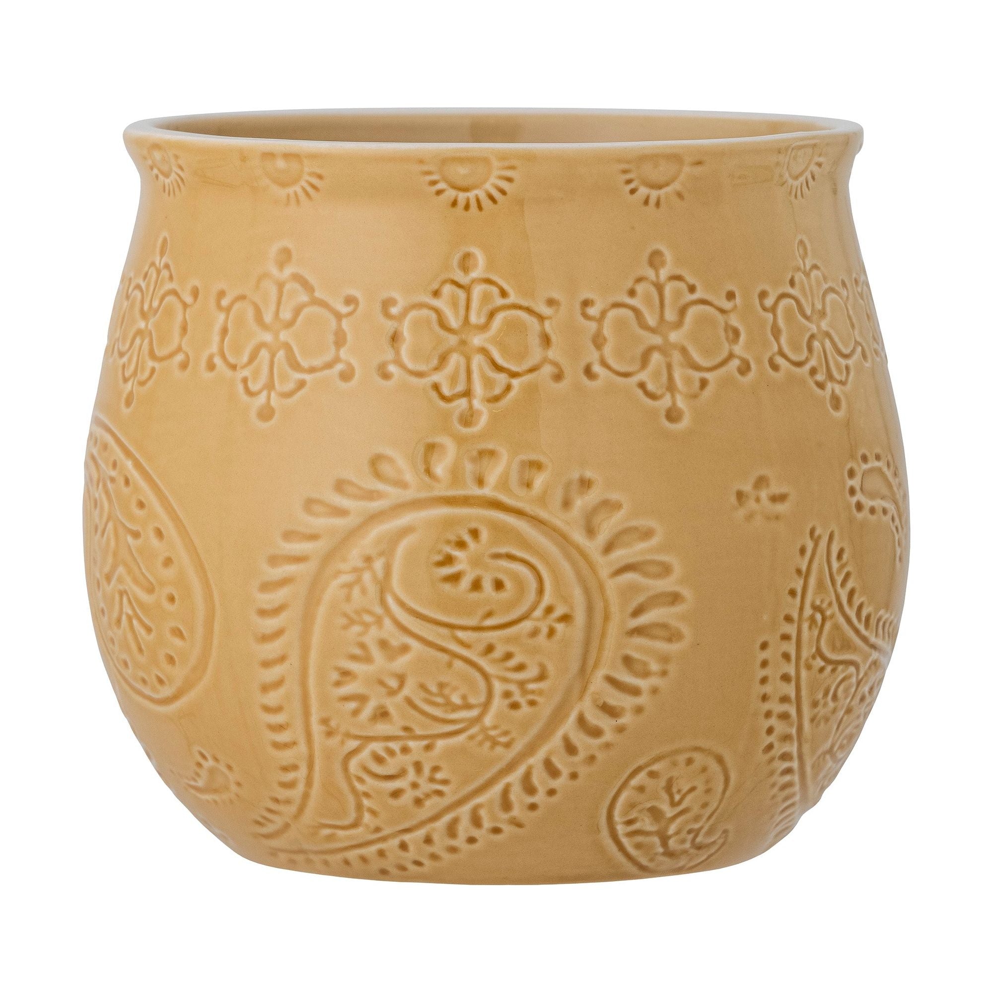 Bloomingville Rani Blomkruka, Gul, Stengods