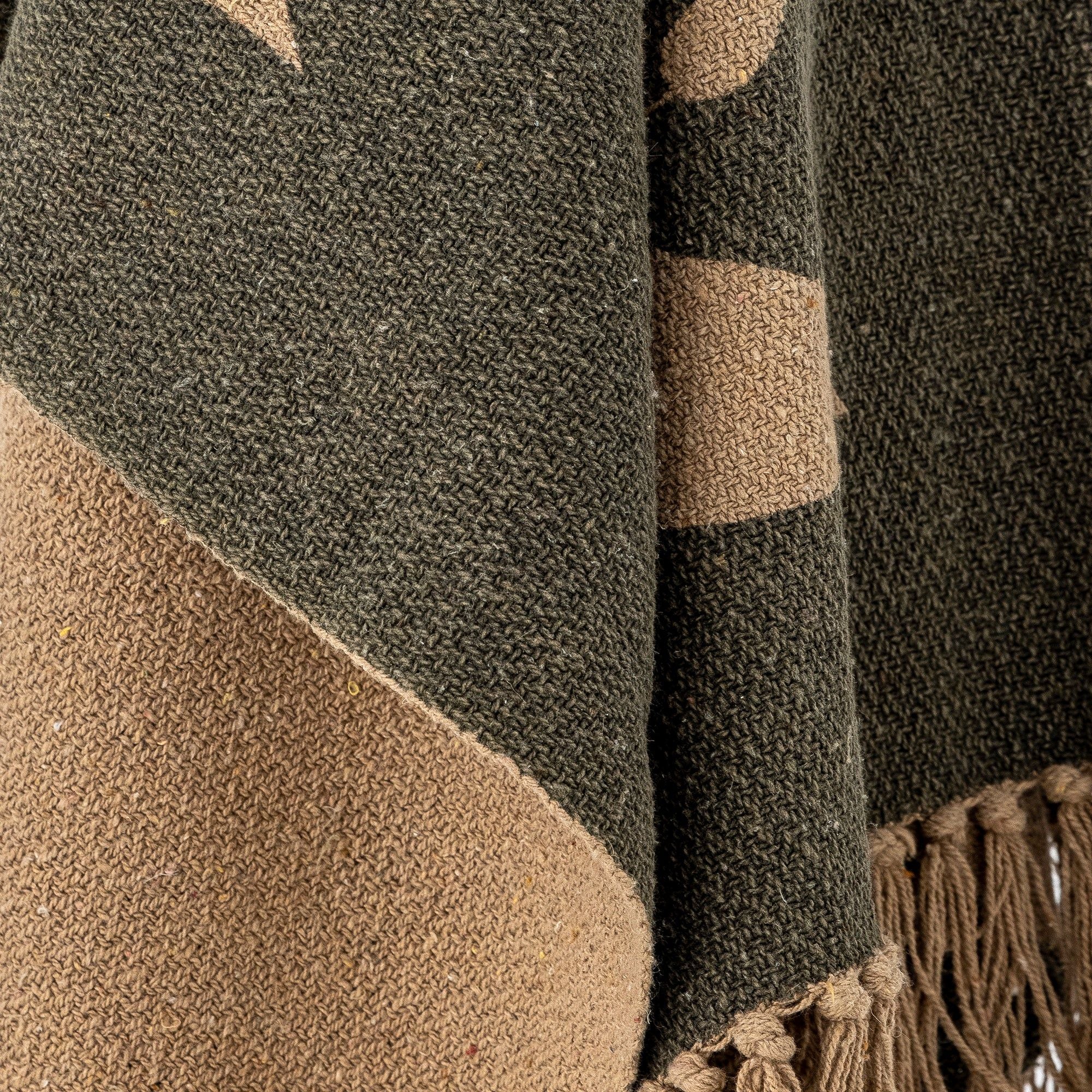 Creative Collection Geneva Pläd, Grön, Återvunnen Bomull