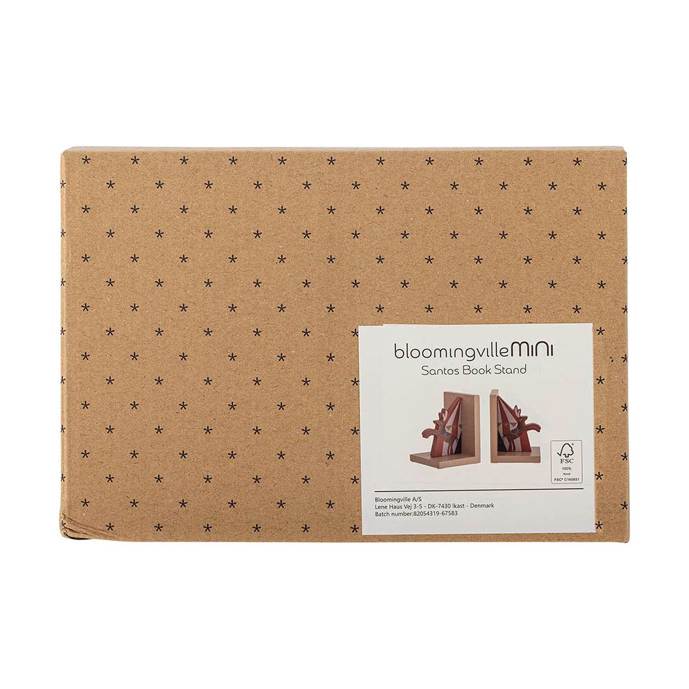 Bloomingville Mini Santos Bokstöd, Röd, FSC®100%, MDF