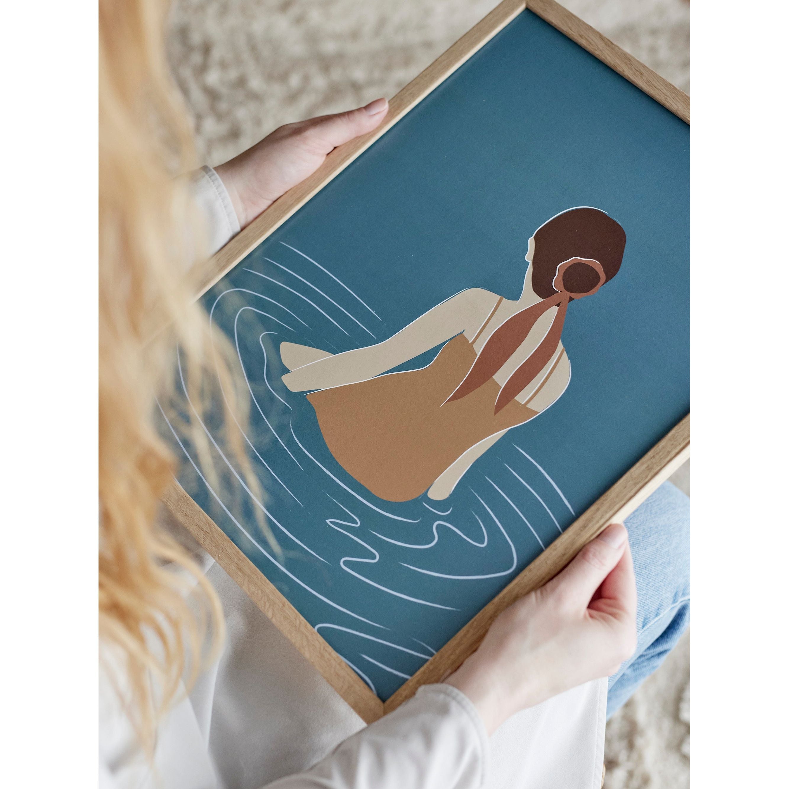 Bloomingville Parma Illustration med Ram, Natur, Ek