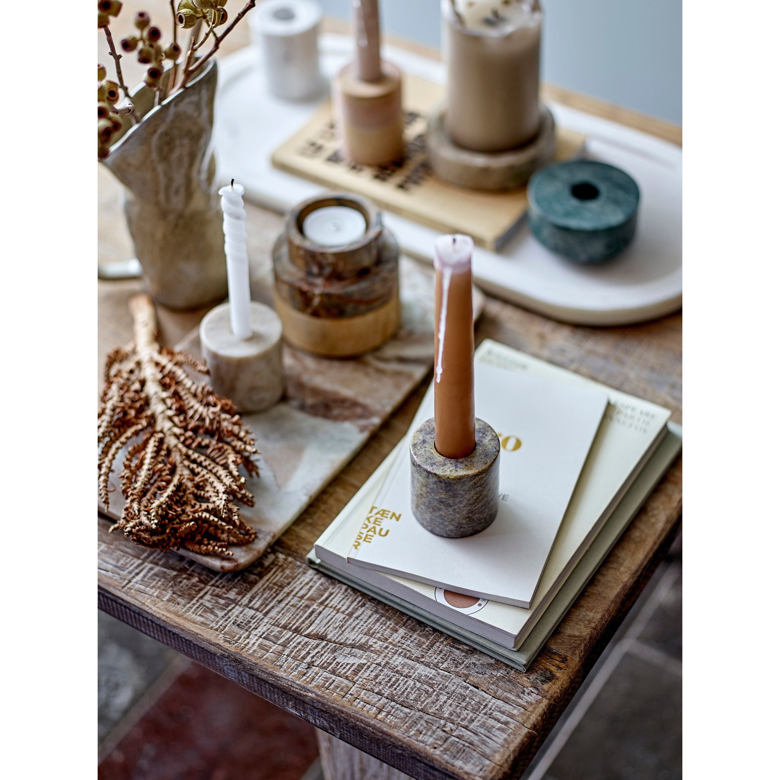 Bloomingville Dalin Värmeljus- och Ljuslykta, Brun, Sandsten