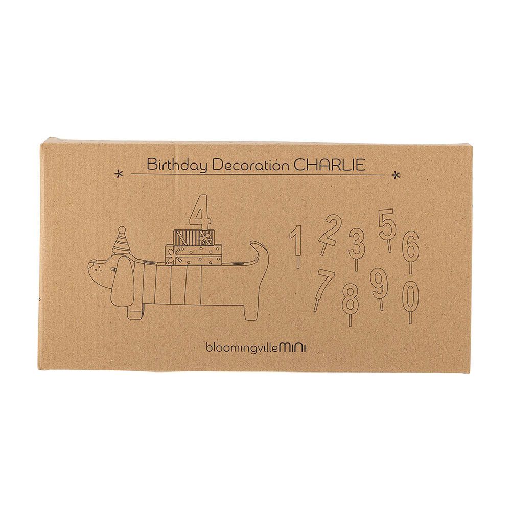 Bloomingville Mini Charlie Födelsedagsdekoration, Brun, FSC®100%, MDF
