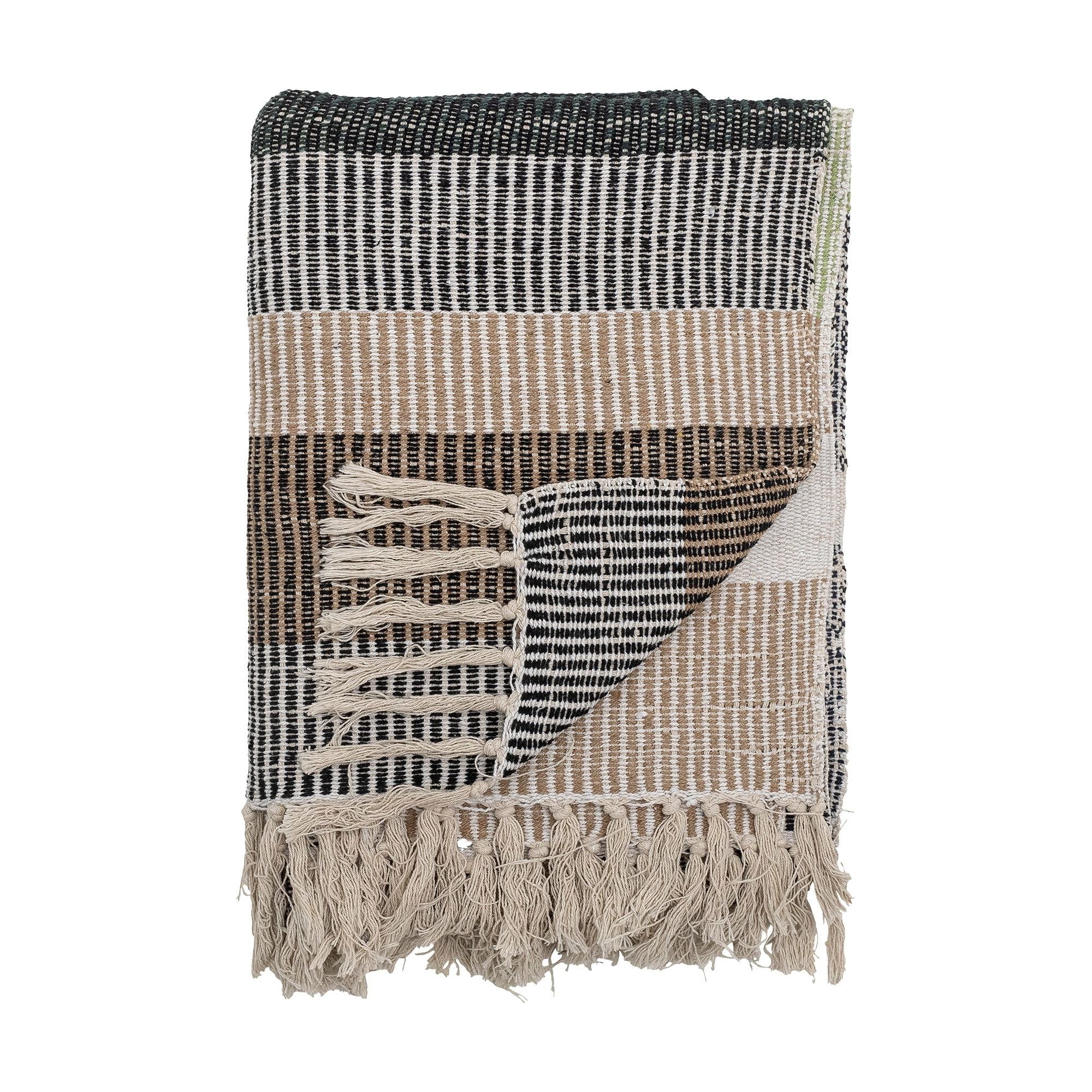 Creative Collection Isnel Pläd, Brun, Återvunnen Bomull