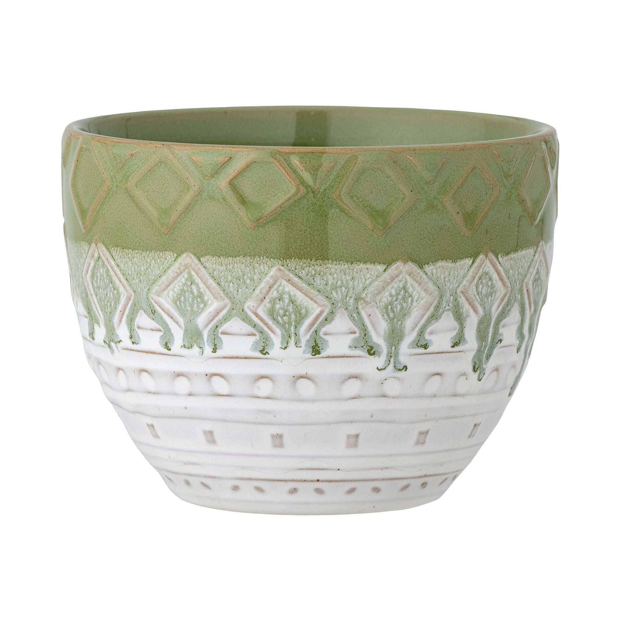 Creative Collection Basel Blomkruka, Grön, Stengods