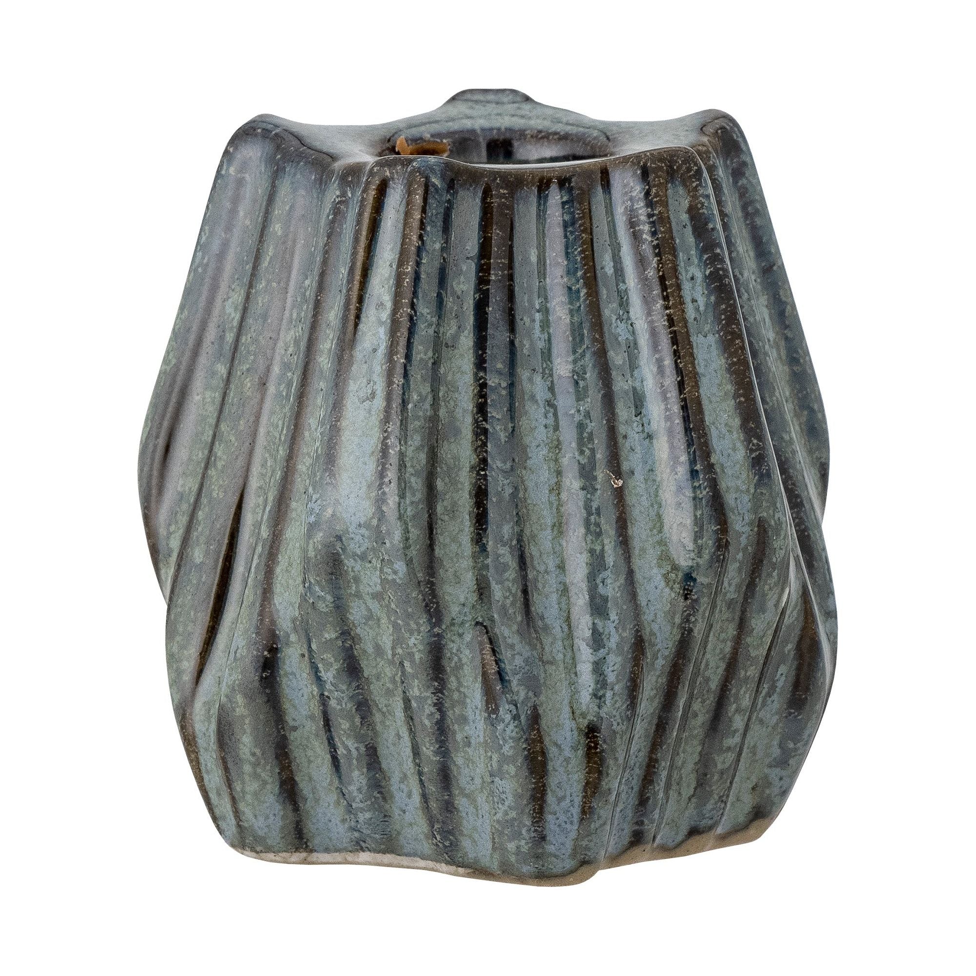 Creative Collection Hadya Ljuslykta, Blå, Stengods