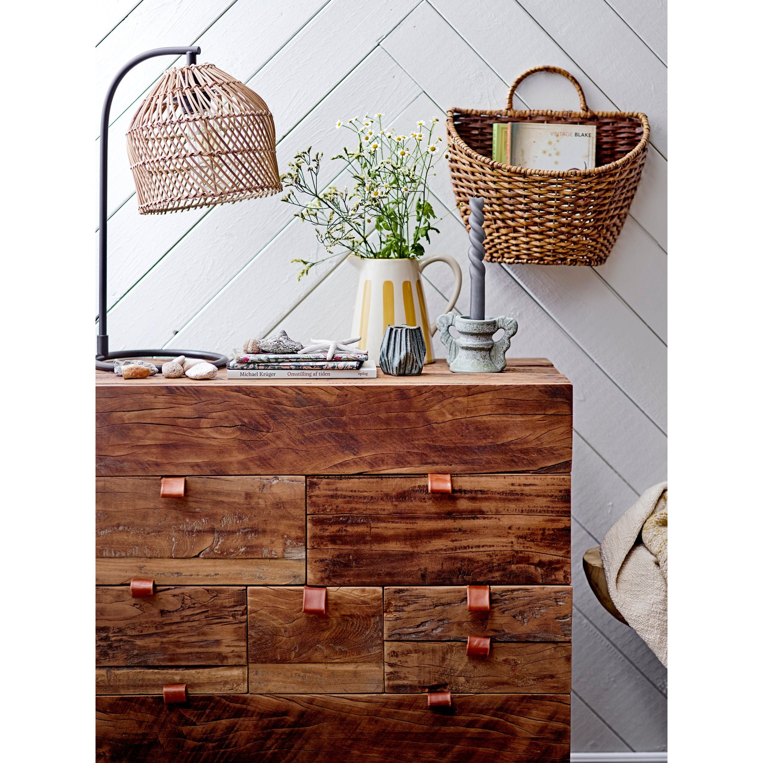 Creative Collection Hadya Ljuslykta, Blå, Stengods