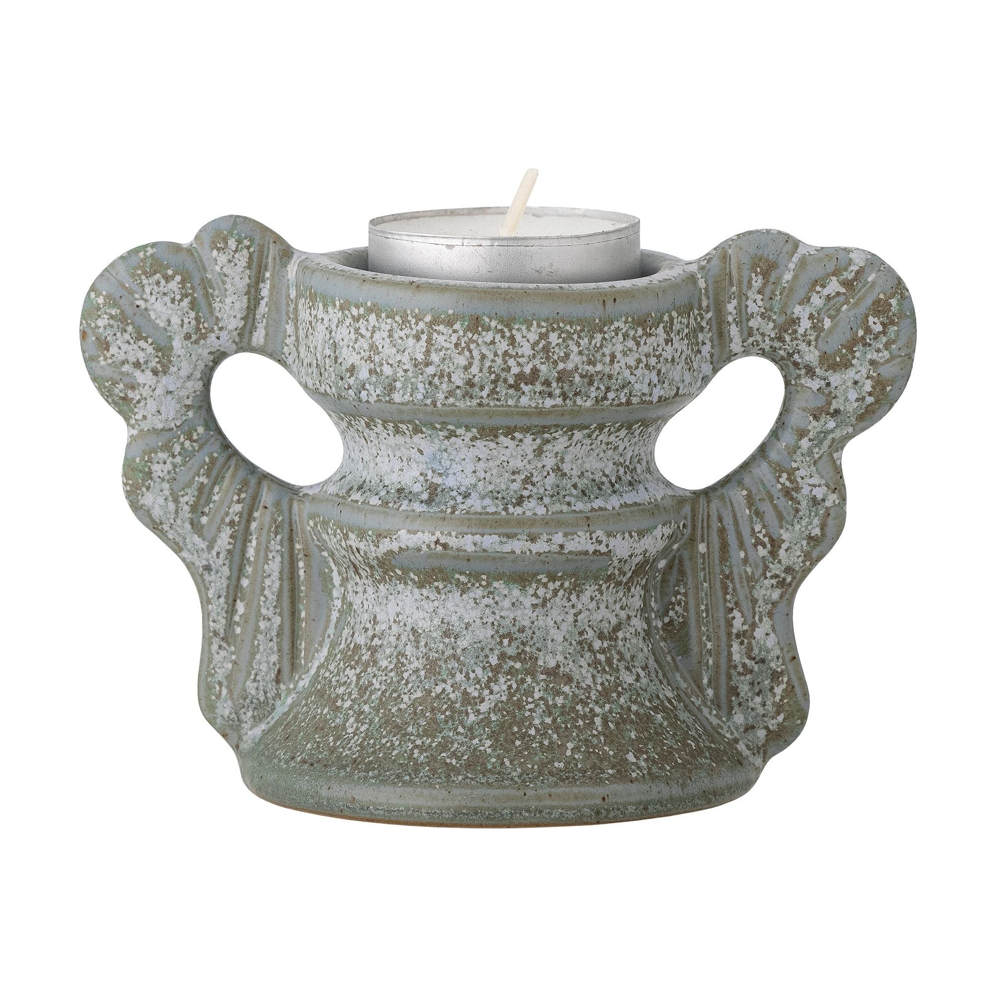 Creative Collection Hewa Ljusstake, Blå, Stengods