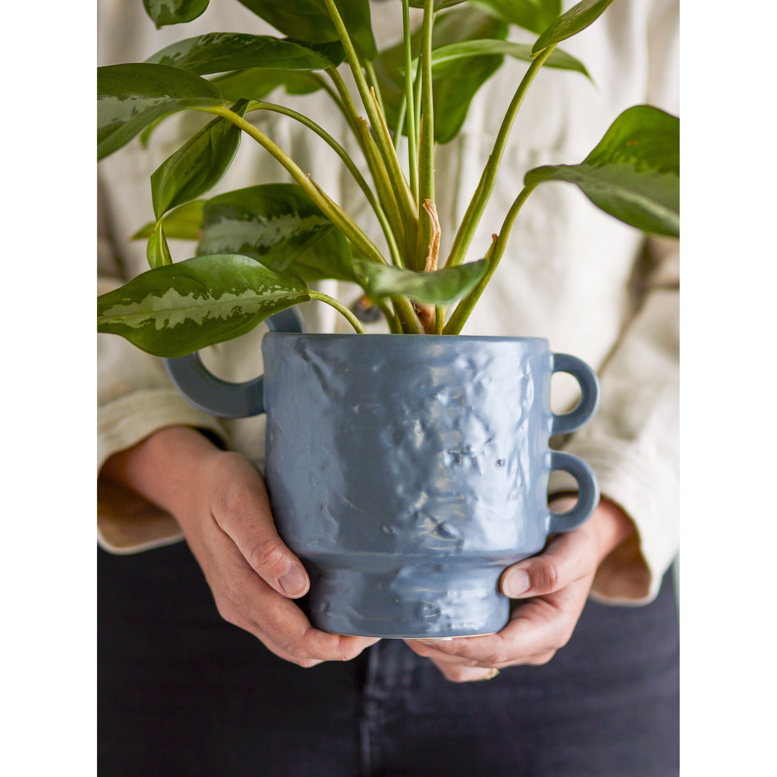 Bloomingville Alfine Blomkruka, Blå, Stengods