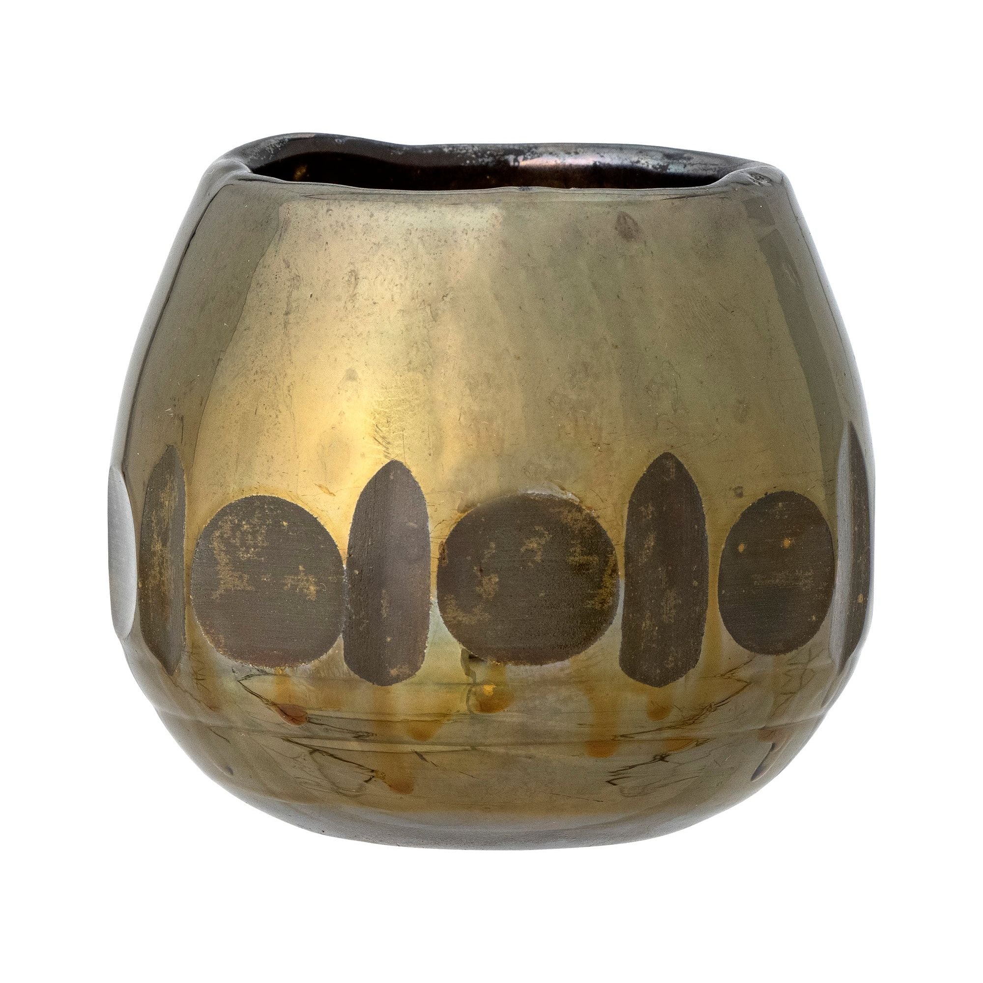 Creative Collection Ivalo Värmeljushållare, Guld, Glas