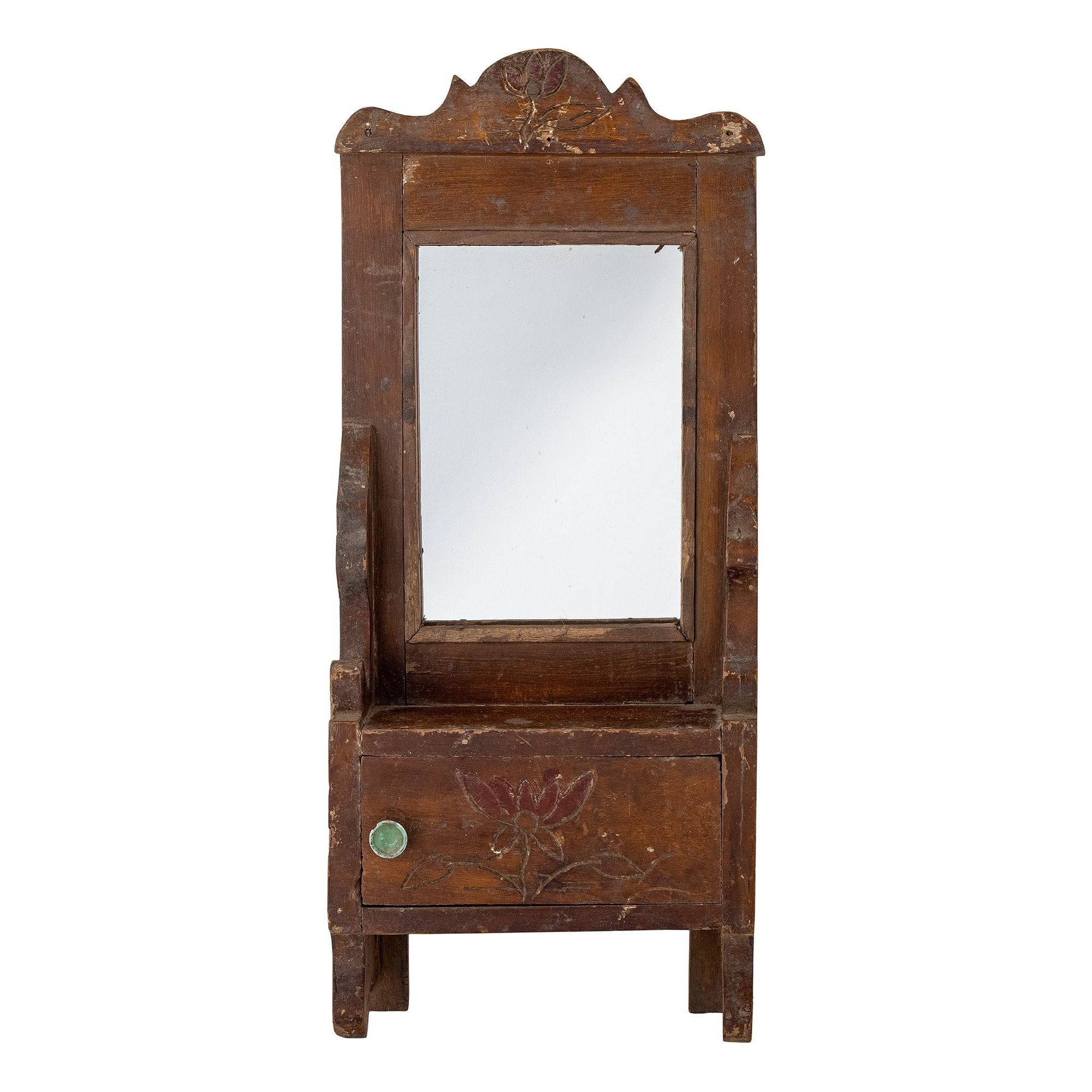 Creative Collection Sehar Spegel med Hylla, Brun, Återvunnet Trä