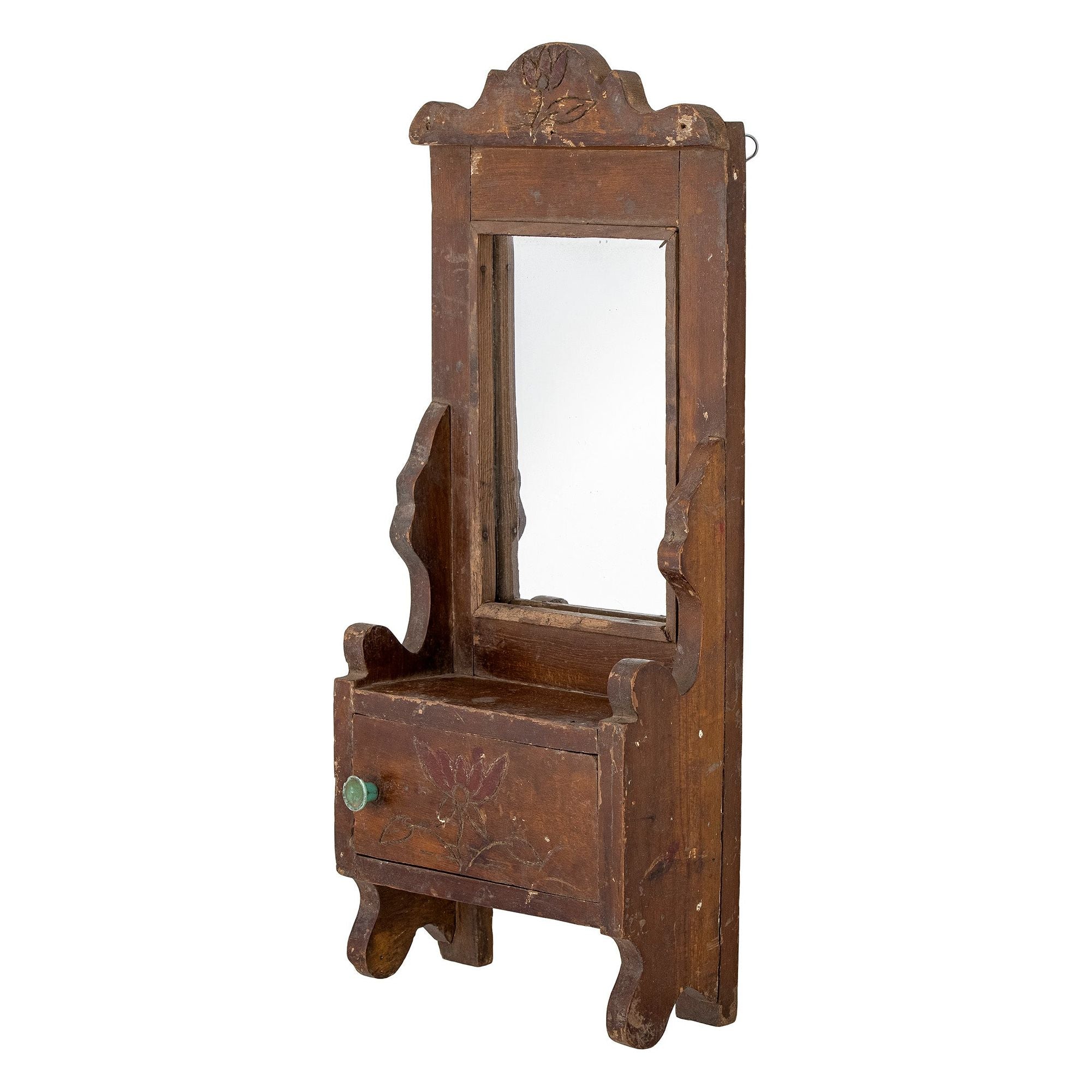 Creative Collection Sehar Spegel med Hylla, Brun, Återvunnet Trä