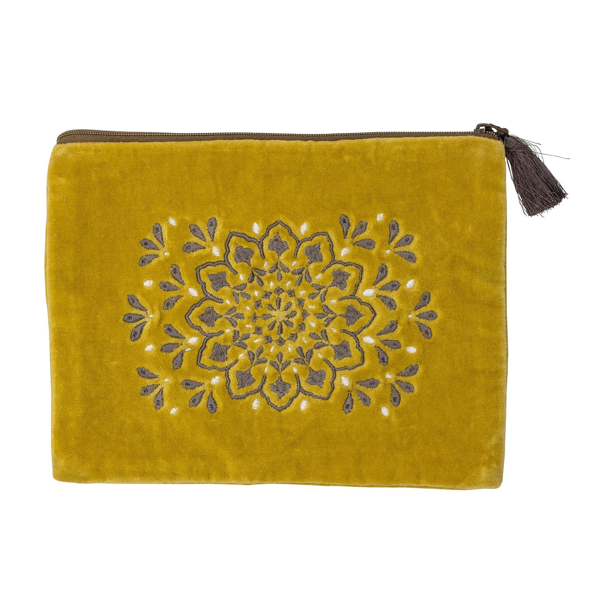 Bloomingville Stefania Kosmetisk Väska, Gul, Bomull