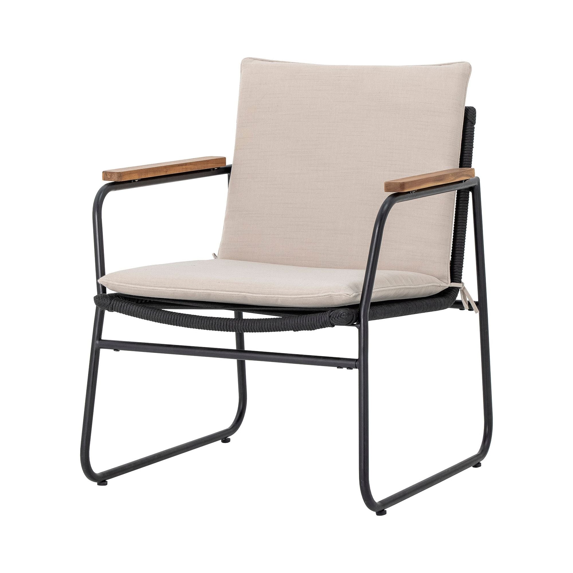 Bloomingville Hampton Loungestol, Svart, Metall