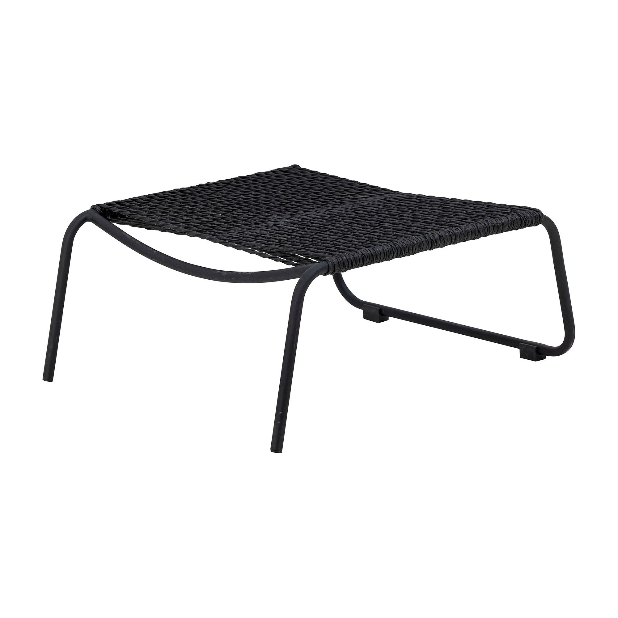 Bloomingville Boel Däckstol med Pall, Svart, Metall