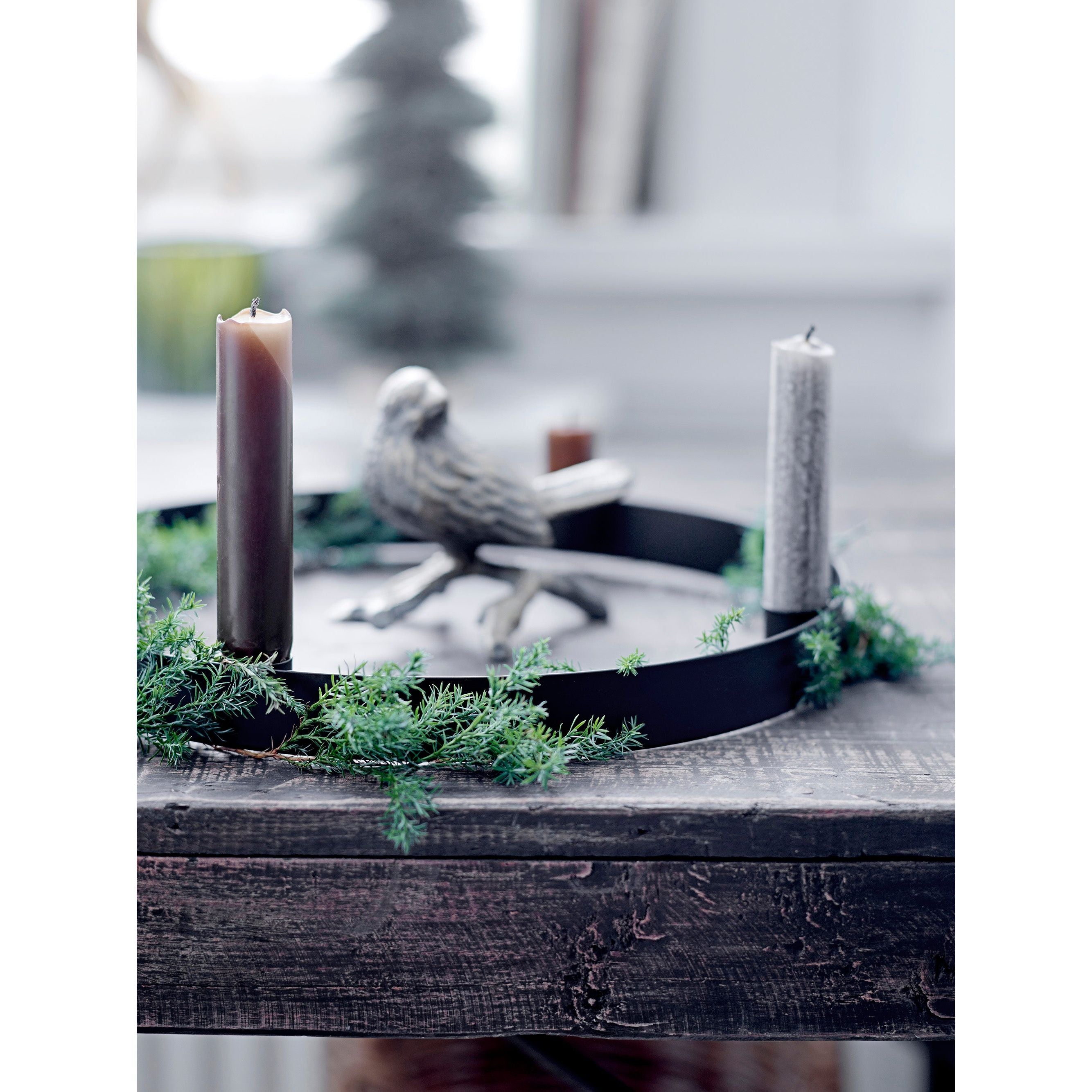 Bloomingville Kwelu Adventsljusstake, Svart, Metall