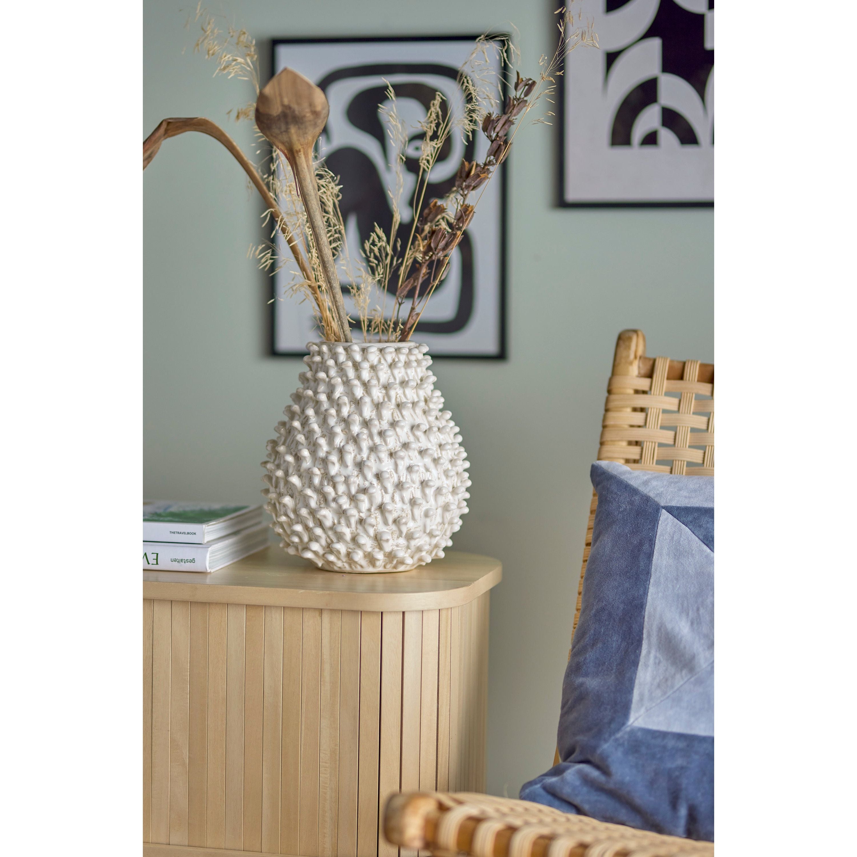 Bloomingville Spikey Vas, Natur, Stengods