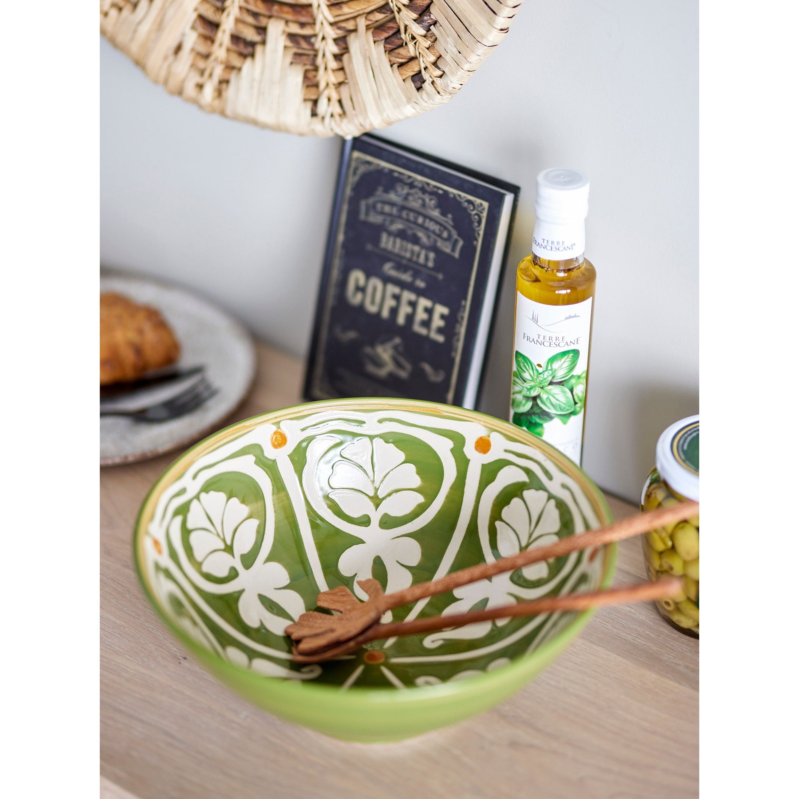 Bloomingville Heikki Skål, Grön, Stengods