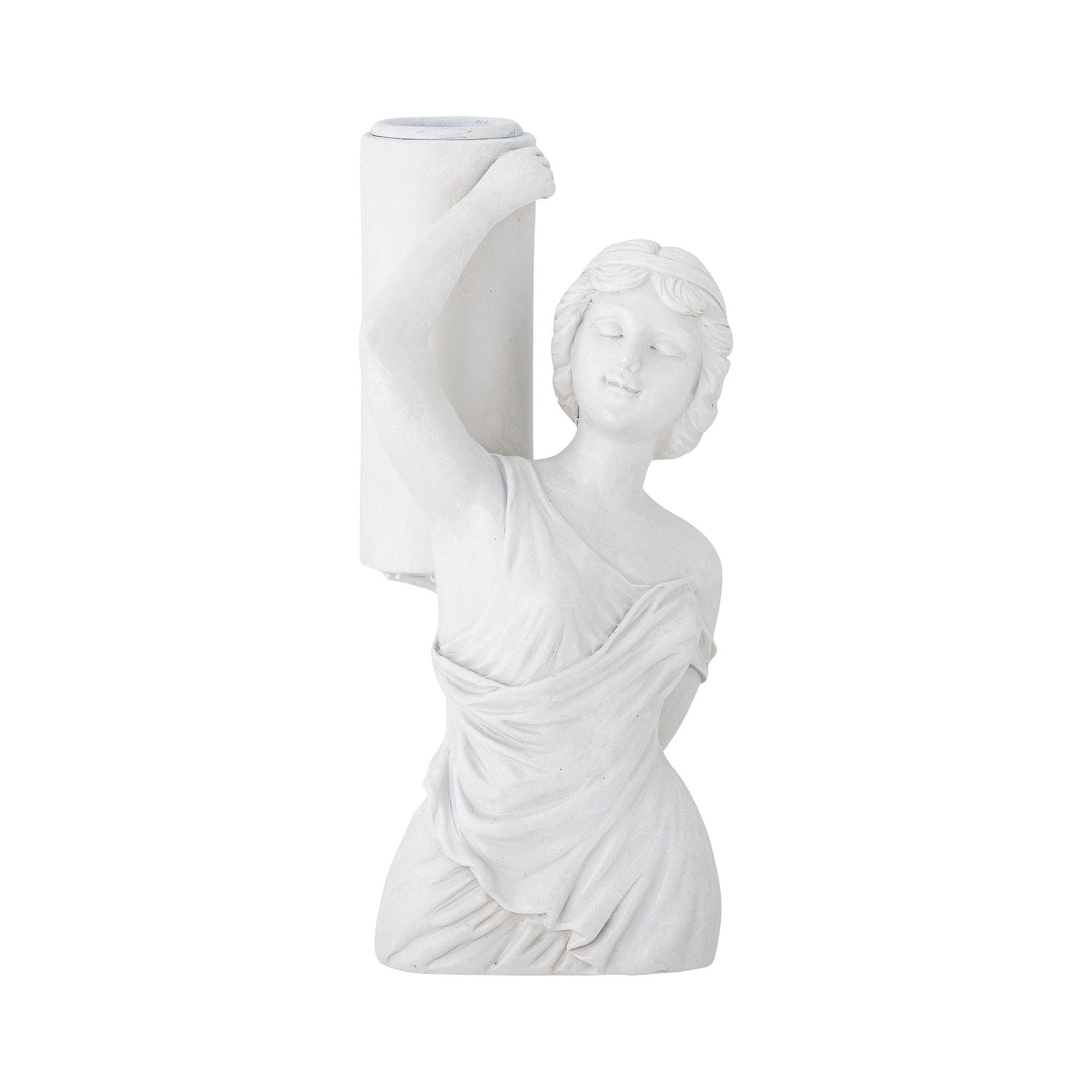 Creative Collection Medea Ljuslykta, Vit, Polyresin